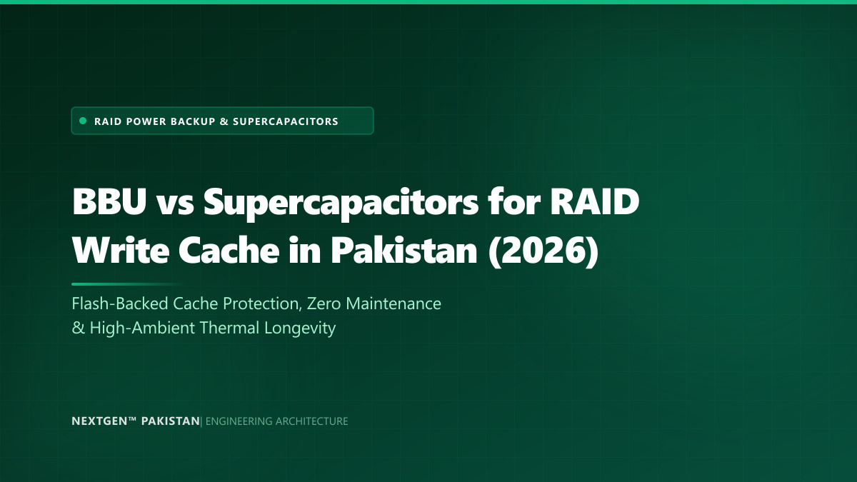BBU vs Supercapacitors for RAID Write Cache in Pakistan (2026)