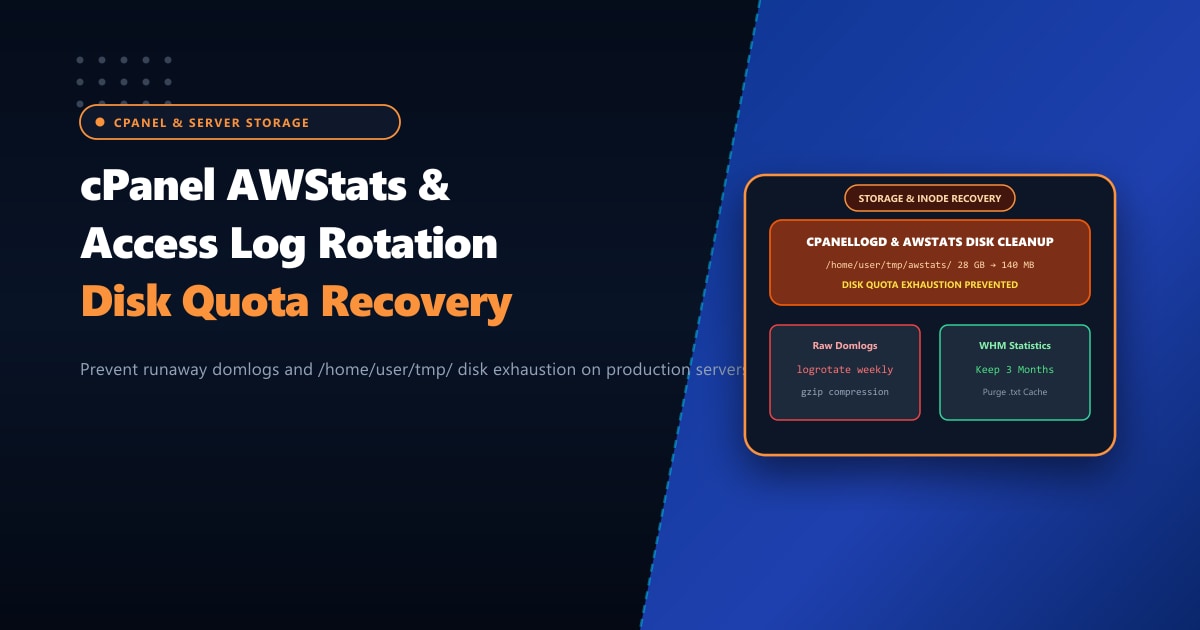 cPanel AWStats & Access Log Rotation: Preventing Disk Quota Exhaustion in Pakistan