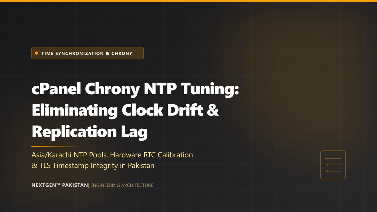 cPanel Chrony NTP Tuning: Eliminating Clock Drift & Replication Lag (2026)