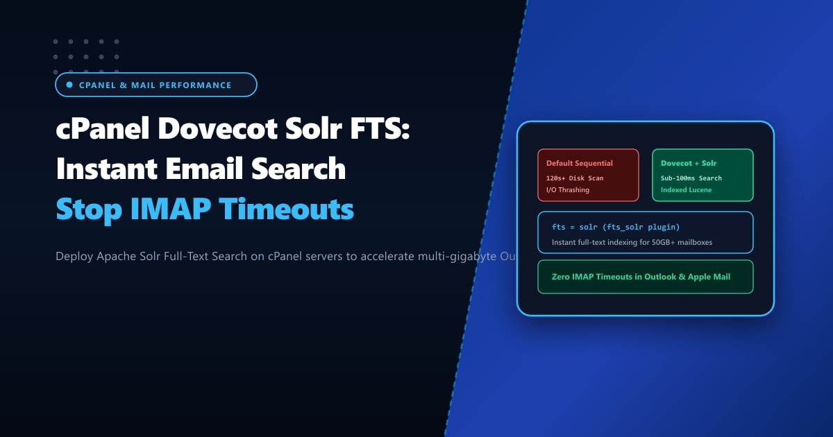 cPanel Dovecot Full-Text Search (FTS): Accelerating Enterprise Webmail and IMAP Searches in Pakistan