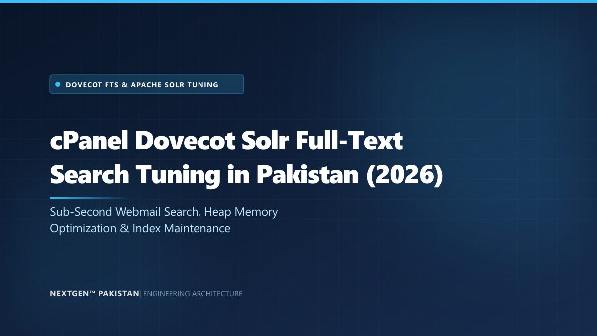 cPanel Dovecot Solr Full-Text Search Tuning in Pakistan (2026)