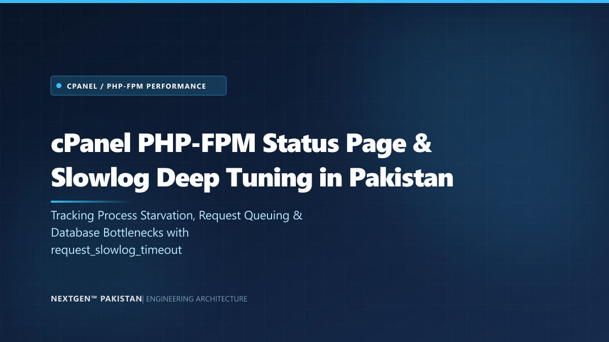 cPanel PHP-FPM Status Page & Slowlog Deep Tuning in Pakistan (2026)