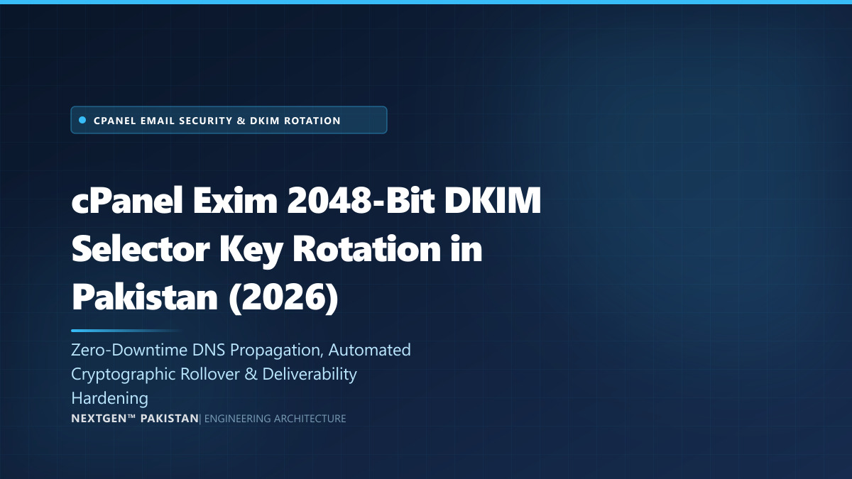cPanel Exim 2048-Bit DKIM Selector Key Rotation in Pakistan (2026)