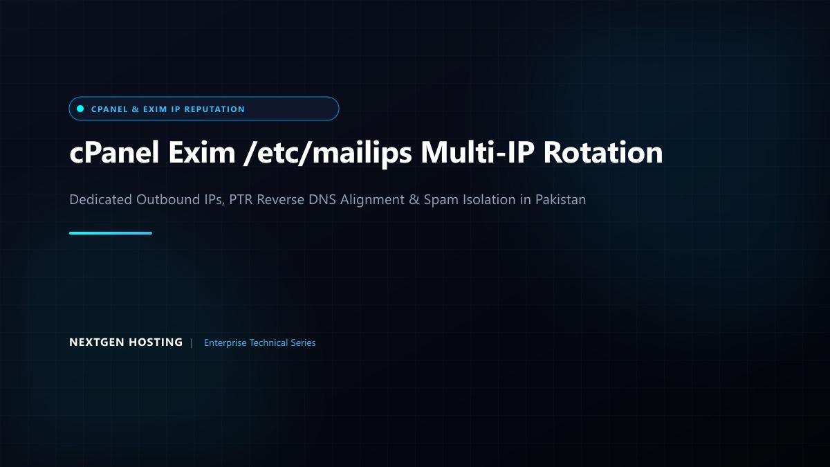 How to Configure cPanel & WHM Exim /etc/mailips & /etc/mailhelo Outbound IP Rotation in Pakistan