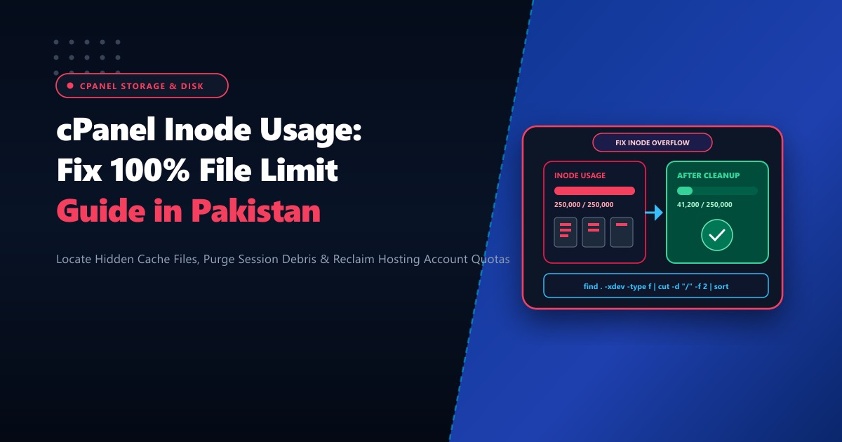cPanel Inode Usage Cleanup: Fix 100% Inode Limit Exceeded in Pakistan (2026)