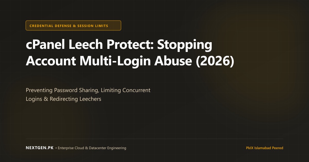 cPanel Leech Protect: Stopping Account Multi-Login Abuse (2026)
