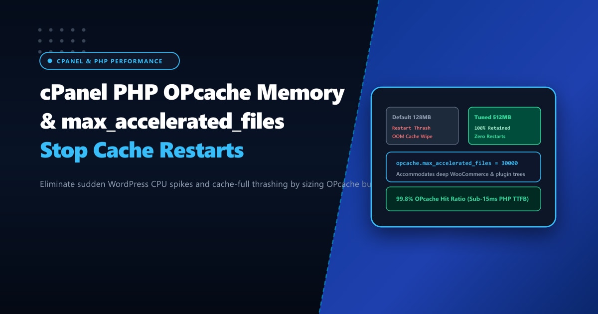 cPanel MultiPHP INI Directive Overrides, Per-Directory Pool Configurations, and OPCache Optimization in Enterprise Hosting Environments
