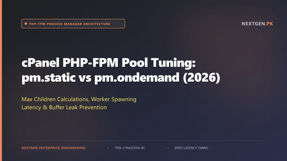 cPanel PHP-FPM Pool Tuning: pm.static vs pm.ondemand (2026)