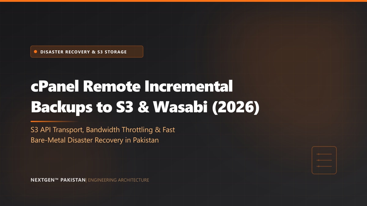 cPanel Remote Incremental Backups to S3 & Wasabi (2026)