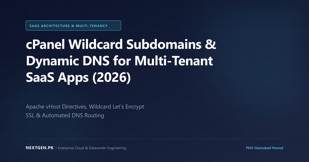 cPanel Wildcard Subdomains & Dynamic DNS for Multi-Tenant SaaS Apps (2026)