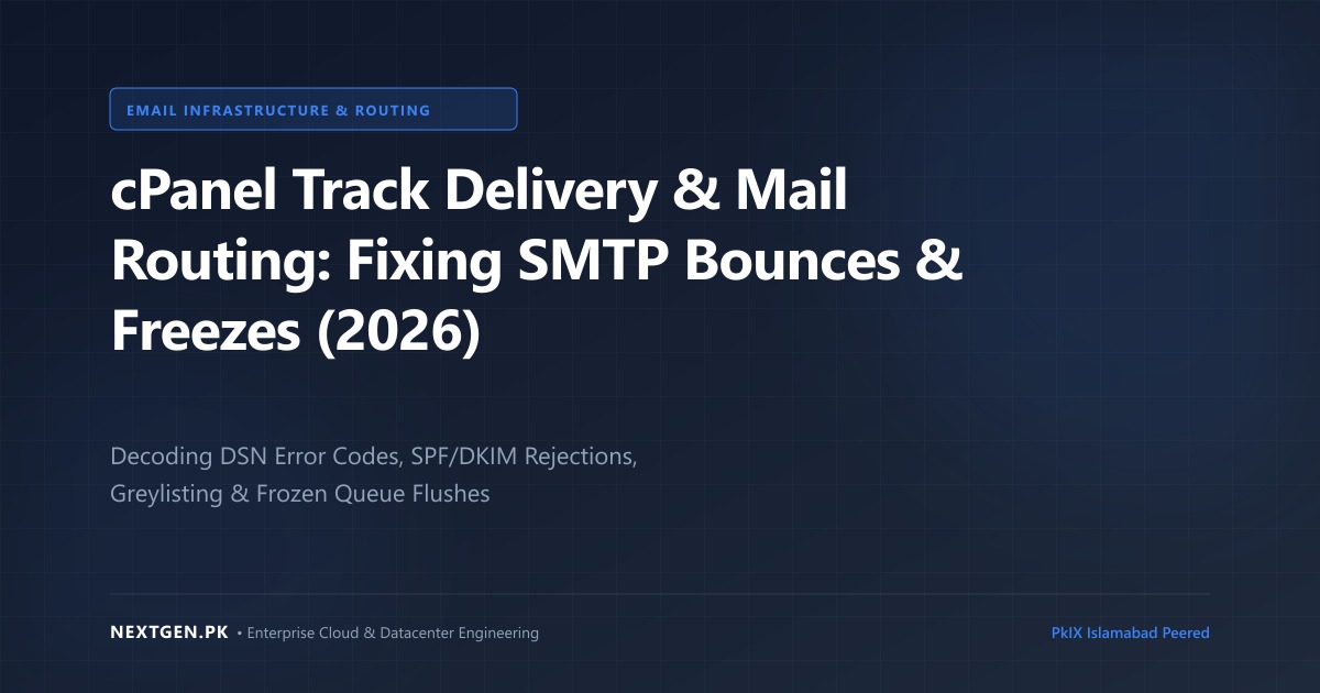 cPanel Track Delivery & Mail Routing: Fixing SMTP Bounces & Freezes (2026)