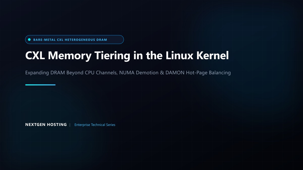 CXL Memory Tiering in the Linux Kernel: Expanding DRAM Capacity on Dedicated Servers in Pakistan