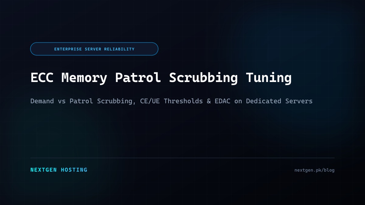 ECC Memory Patrol Scrubbing Rate and Error Correction Tuning on Linux Dedicated Servers