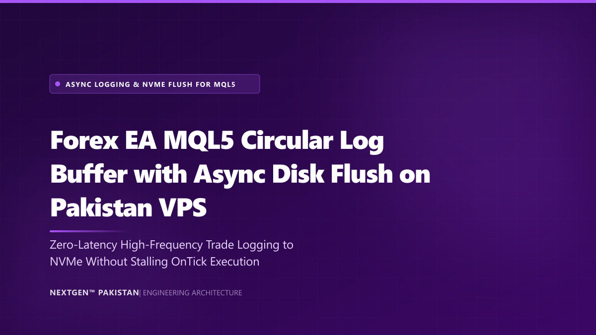 Forex EA MQL5 Circular Log Buffer with Async Disk Flush on Pakistan VPS (2026)