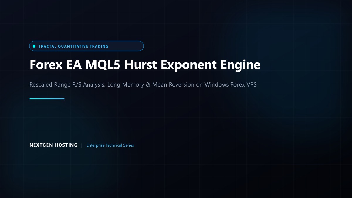 Forex EA MQL5 Hurst Exponent: Fractal Long-Memory & Mean Reversion Detection on Windows Forex VPS in Pakistan