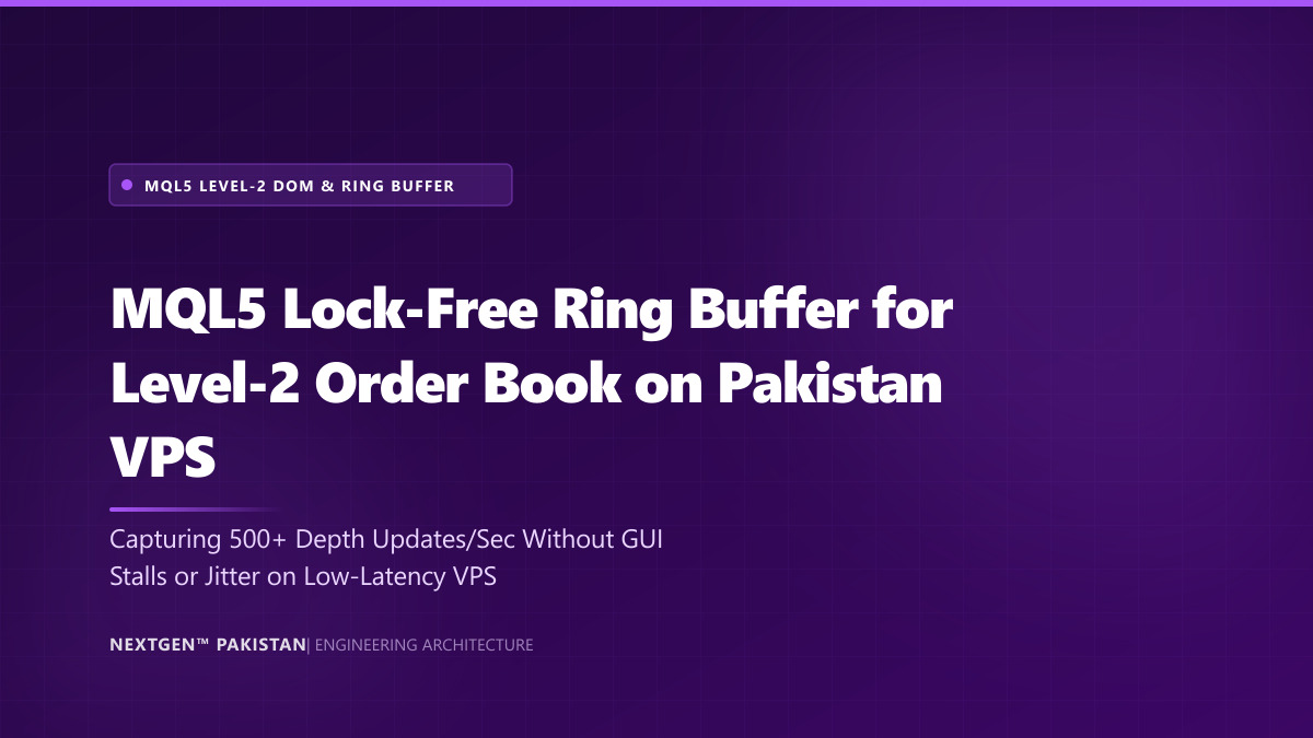 MQL5 Lock-Free Ring Buffer for Level-2 Order Book on Pakistan VPS (2026)