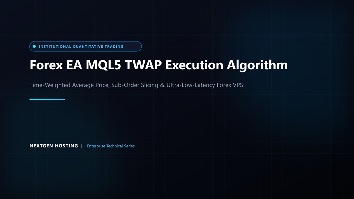 Forex EA MQL5 TWAP Institutional Execution Algorithm on Windows Forex VPS in Pakistan Technical Architecture