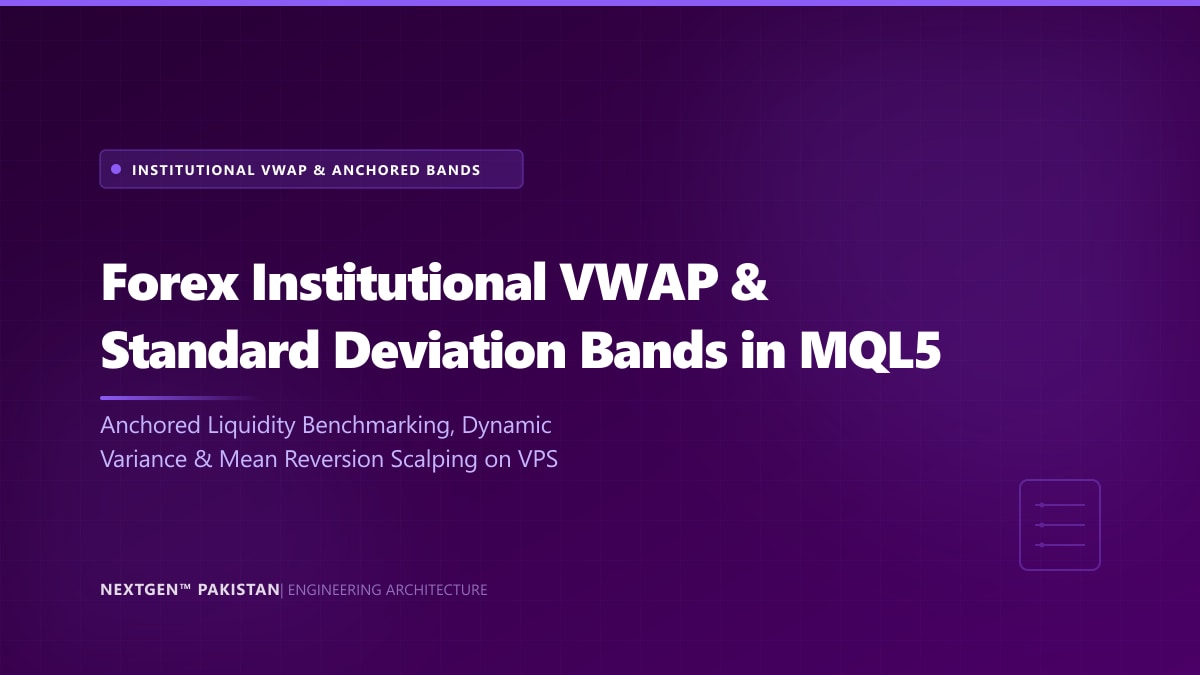 Forex Institutional VWAP & Standard Deviation Bands in MQL5 (2026)