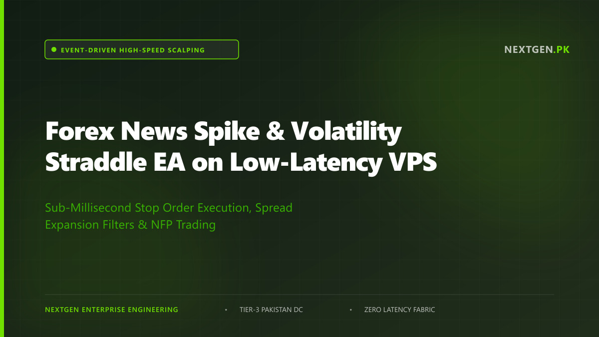 Forex News Spike & Volatility Straddle EA on Low-Latency VPS