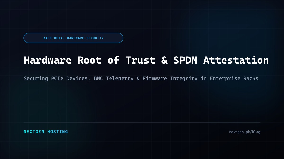 Hardware Root of Trust and SPDM Attestation in Dedicated Servers: Enterprise Bare-Metal Guide
