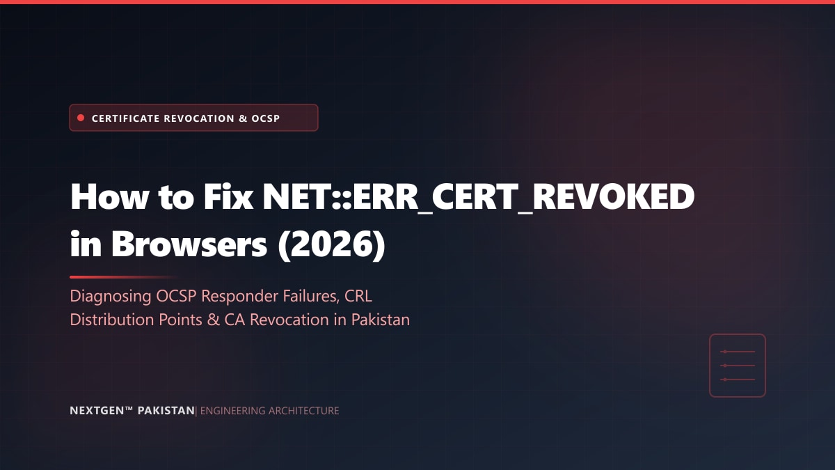 How to Fix NET::ERR_CERT_REVOKED in Browsers (2026)