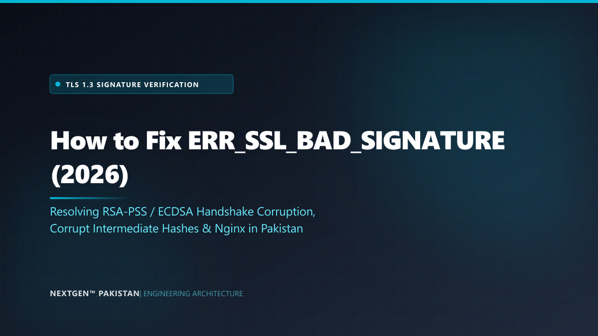 How to Fix ERR_SSL_BAD_SIGNATURE in Chrome, Nginx & OpenSSL (2026)