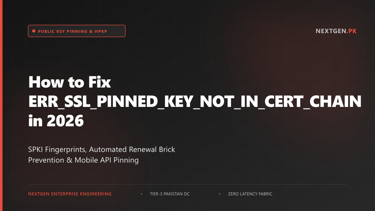 How to Fix ERR_SSL_PINNED_KEY_NOT_IN_CERT_CHAIN in 2026