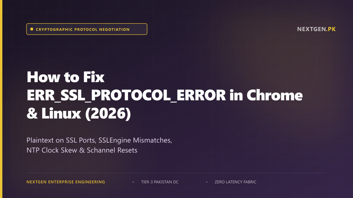 How to Fix ERR_SSL_PROTOCOL_ERROR in Chrome & Linux (2026)