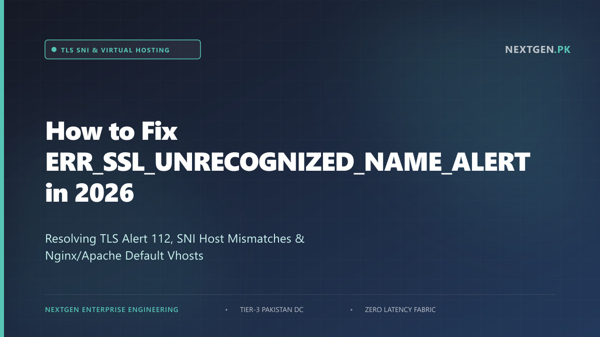 How to Fix ERR_SSL_UNRECOGNIZED_NAME_ALERT in 2026