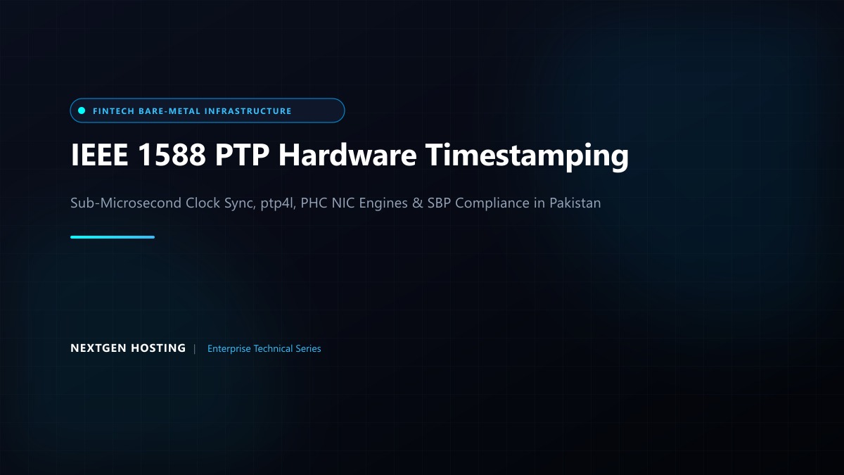 IEEE 1588 PTP Hardware Timestamping: Sub-Microsecond Clock Synchronization on Dedicated Servers in Pakistan