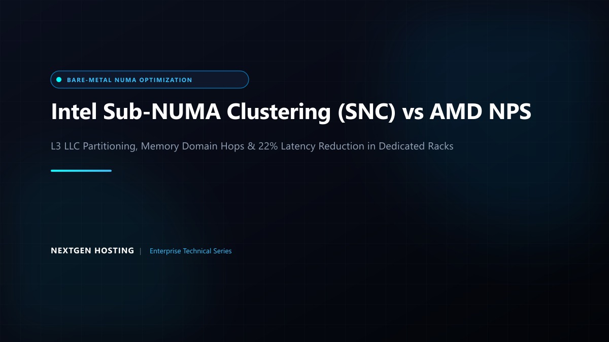 Intel Sub-NUMA Clustering (SNC) vs AMD NPS: Memory Domain Optimization on Dedicated Servers in Pakistan