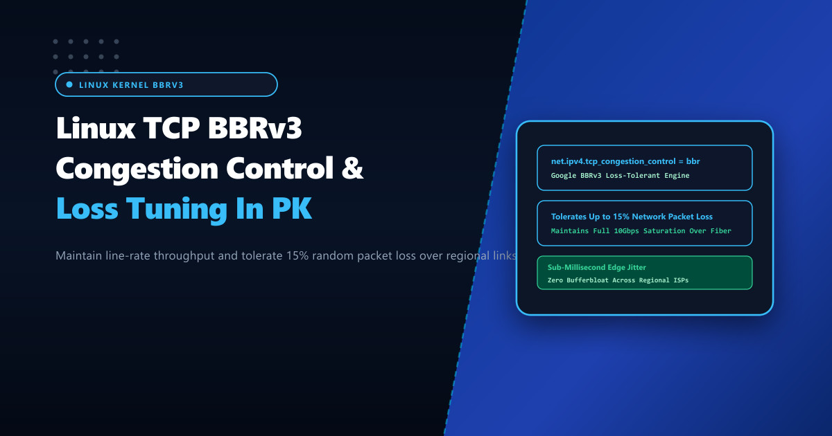 TCP BBRv3 Congestion Control: Accelerating High-Packet-Loss Web Traffic on Pakistani Networks