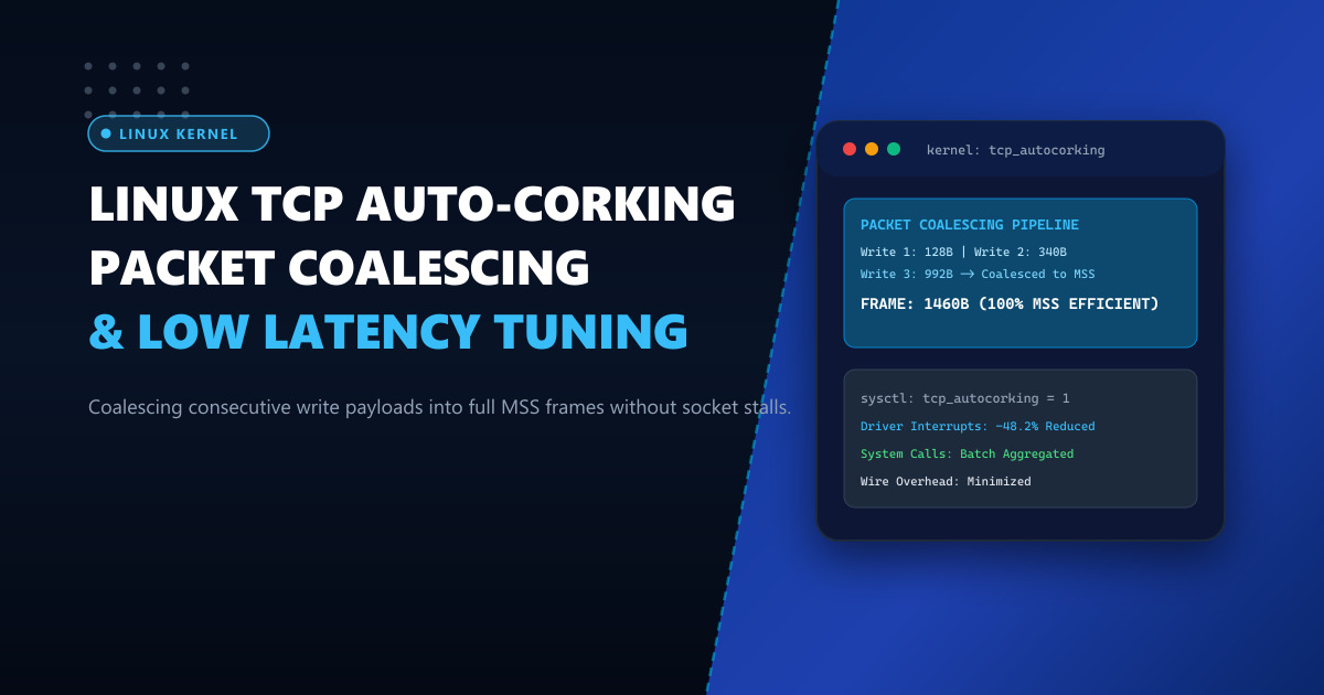 Linux TCP Auto-Corking: Coalescing Small Writes for Maximum Network Efficiency