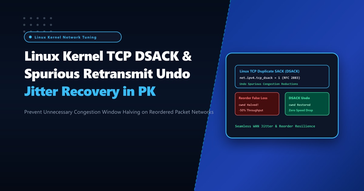 Linux Kernel TCP DSACK & Congestion Window Undo: Preventing Spurious Retransmissions in Pakistan Networks