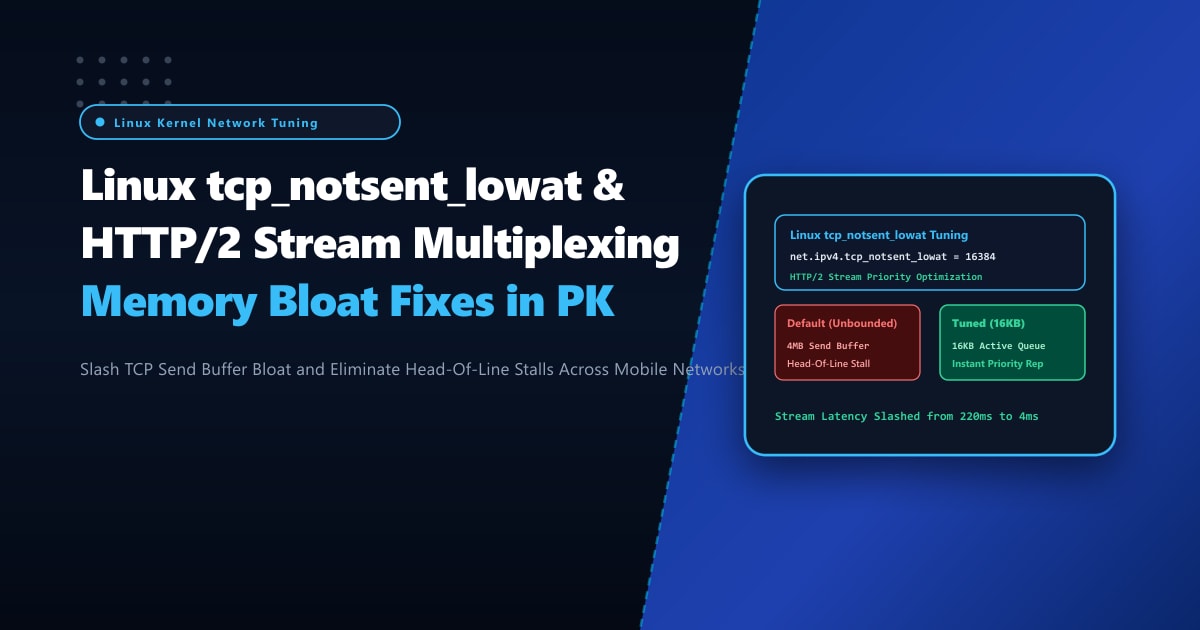 Linux tcp_notsent_lowat & HTTP/2 Stream Multiplexing Memory Bloat Fixes in Pakistan