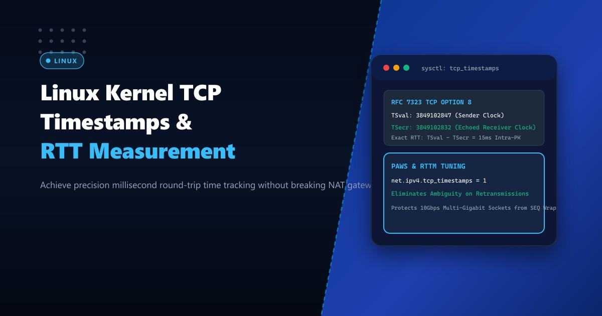Linux Kernel TCP Timestamps (TSval/TSecr) & Millisecond RTT Measurement in Pakistan