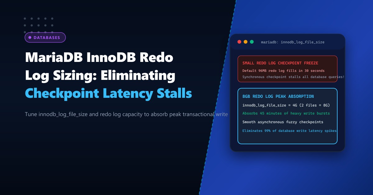 MariaDB InnoDB Log File Size & Checkpoint Lag: Tuning Redo Logs for High-Write Pakistani E-Commerce Platforms