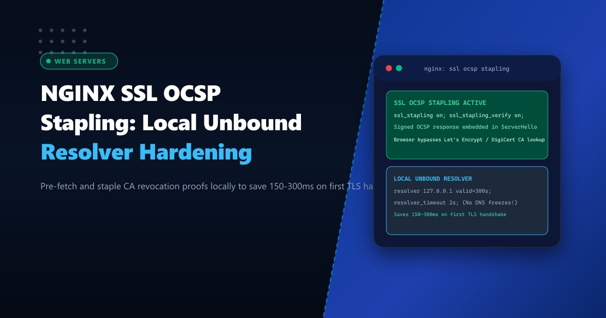 NGINX SSL OCSP Stapling: Local Unbound Resolver Hardening for Pakistan Portals