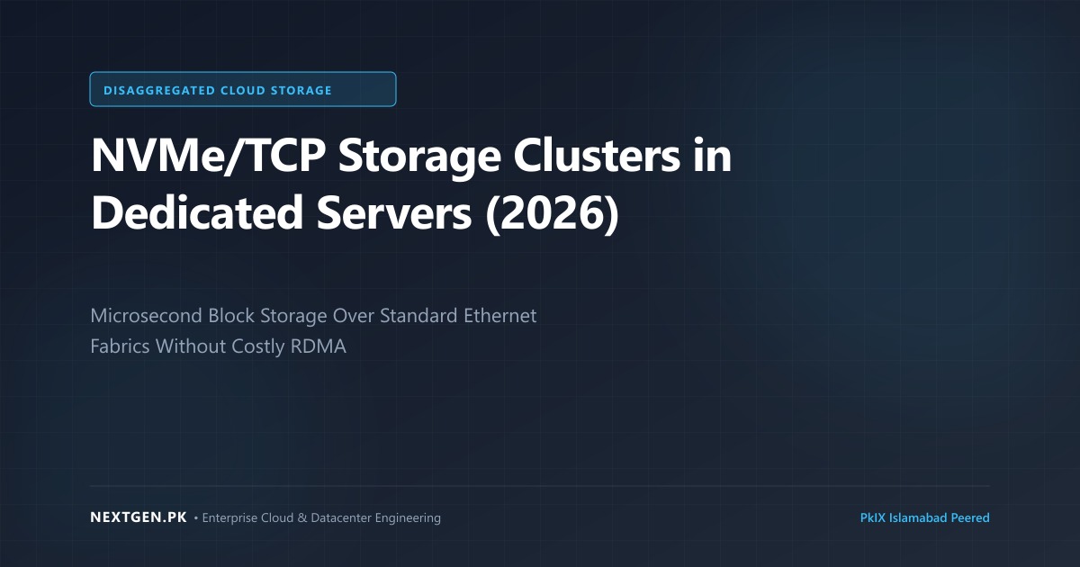 NVMe/TCP Storage Clusters in Dedicated Servers: Disaggregated Cloud Architecture (2026)