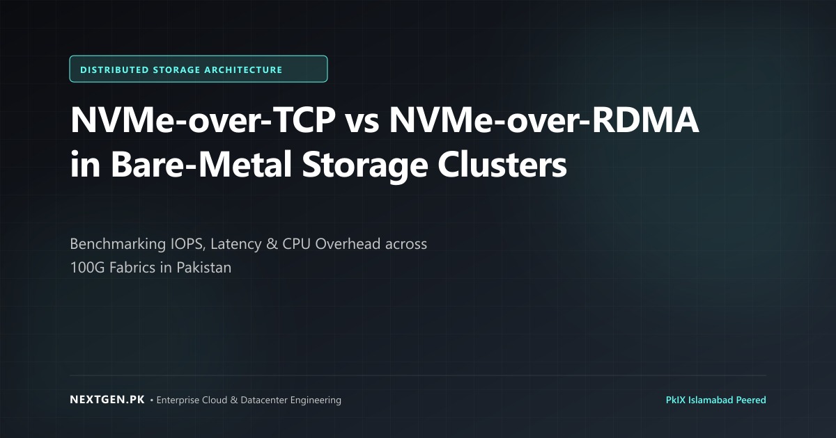 NVMe-over-TCP vs NVMe-over-RDMA in Bare-Metal Storage Clusters