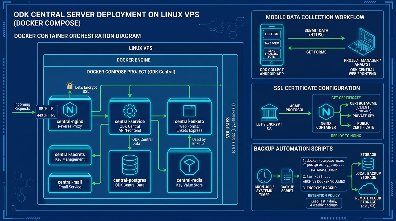 Deploying ODK Central on Docker & Ubuntu VPS: Production Field Data Collection Architecture in Pakistan