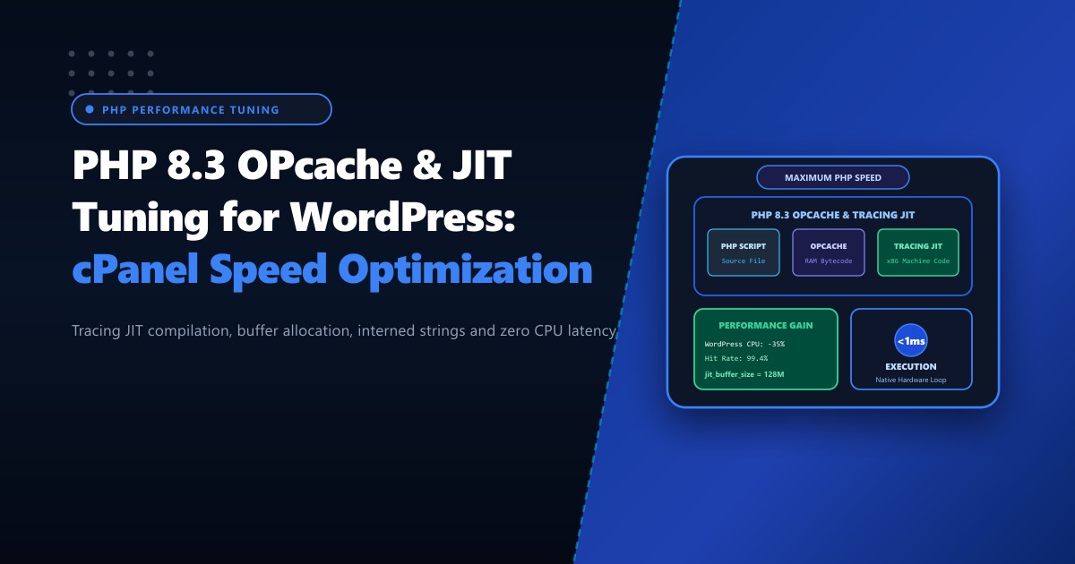 PHP 8.3 OPcache & JIT Tuning for WordPress: Complete cPanel Speed Optimization