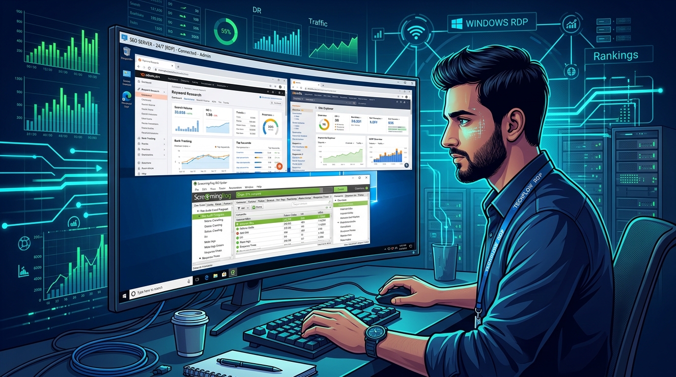 Agency SEO Workflows on Dedicated RDP: Running Ahrefs, SEMrush, Screaming Frog & ScrapeBox from Pakistan