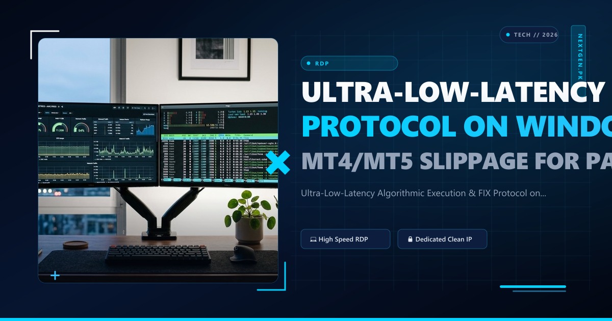 Ultra-Low-Latency Algorithmic Execution & FIX Protocol on Windows RDP: Overcoming MT4/MT5 Slippage for Pakistani Traders