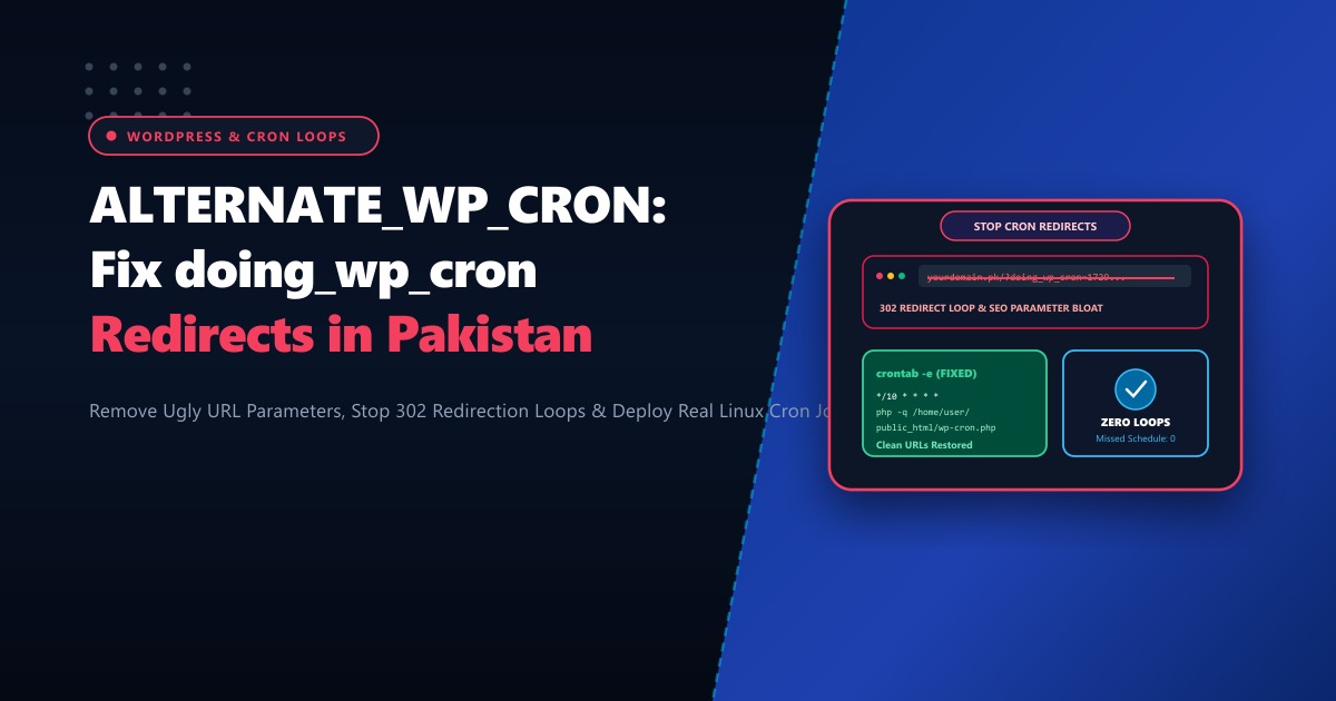 Fix ALTERNATE_WP_CRON & ?doing_wp_cron Redirection Loops in Pakistan (2026)