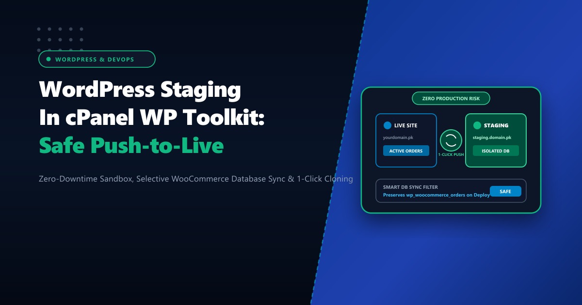 WordPress Staging in cPanel WP Toolkit: The Safe Push-to-Live Blueprint (2026)