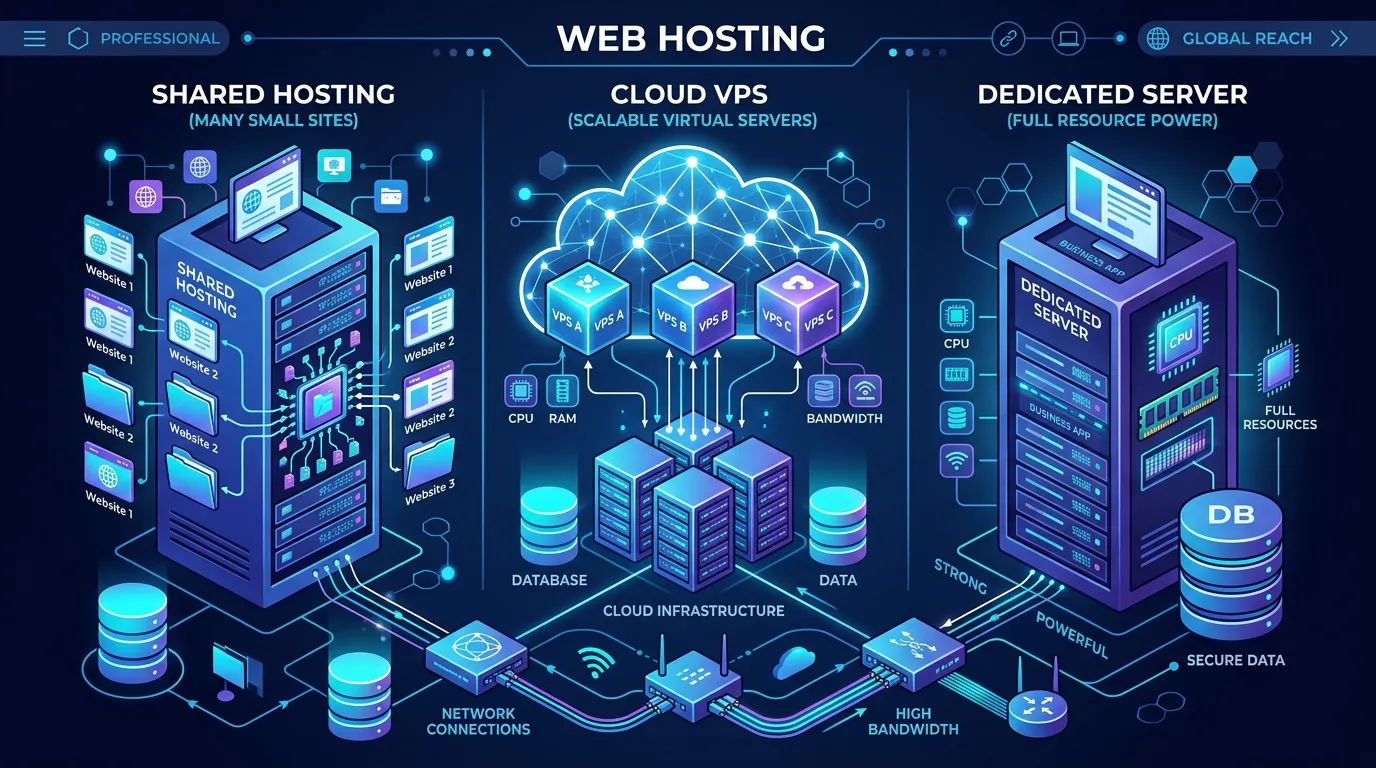 What are the Different Types of Web Hosting? A Complete Guide